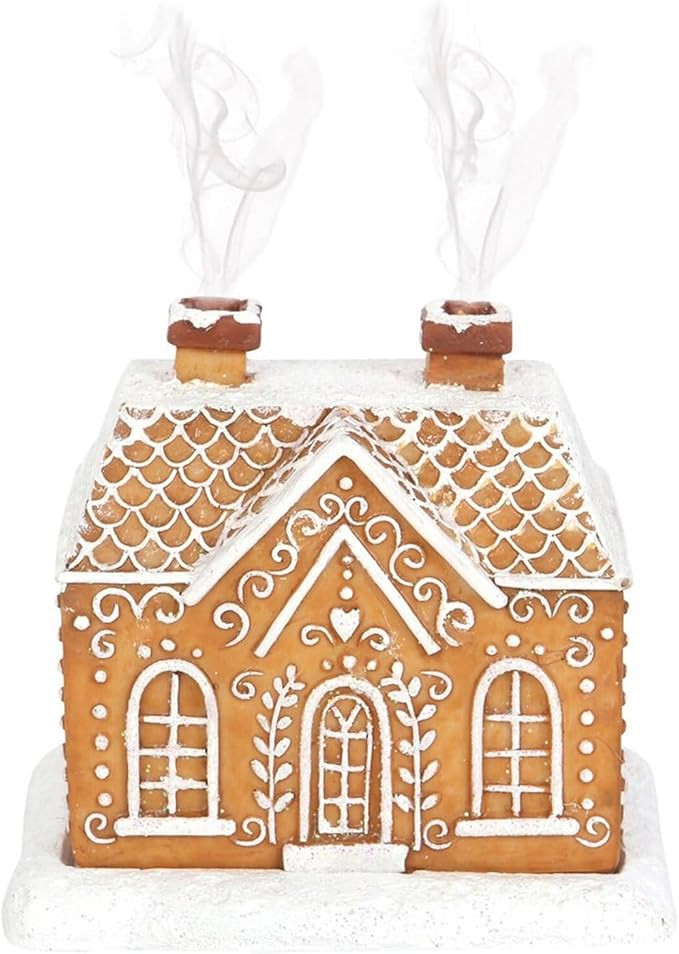 Gingerbread House Incense Burner, Incense Cone Burner, Christmas Cabin Incense Burner, Home Chimn... | Amazon (US)