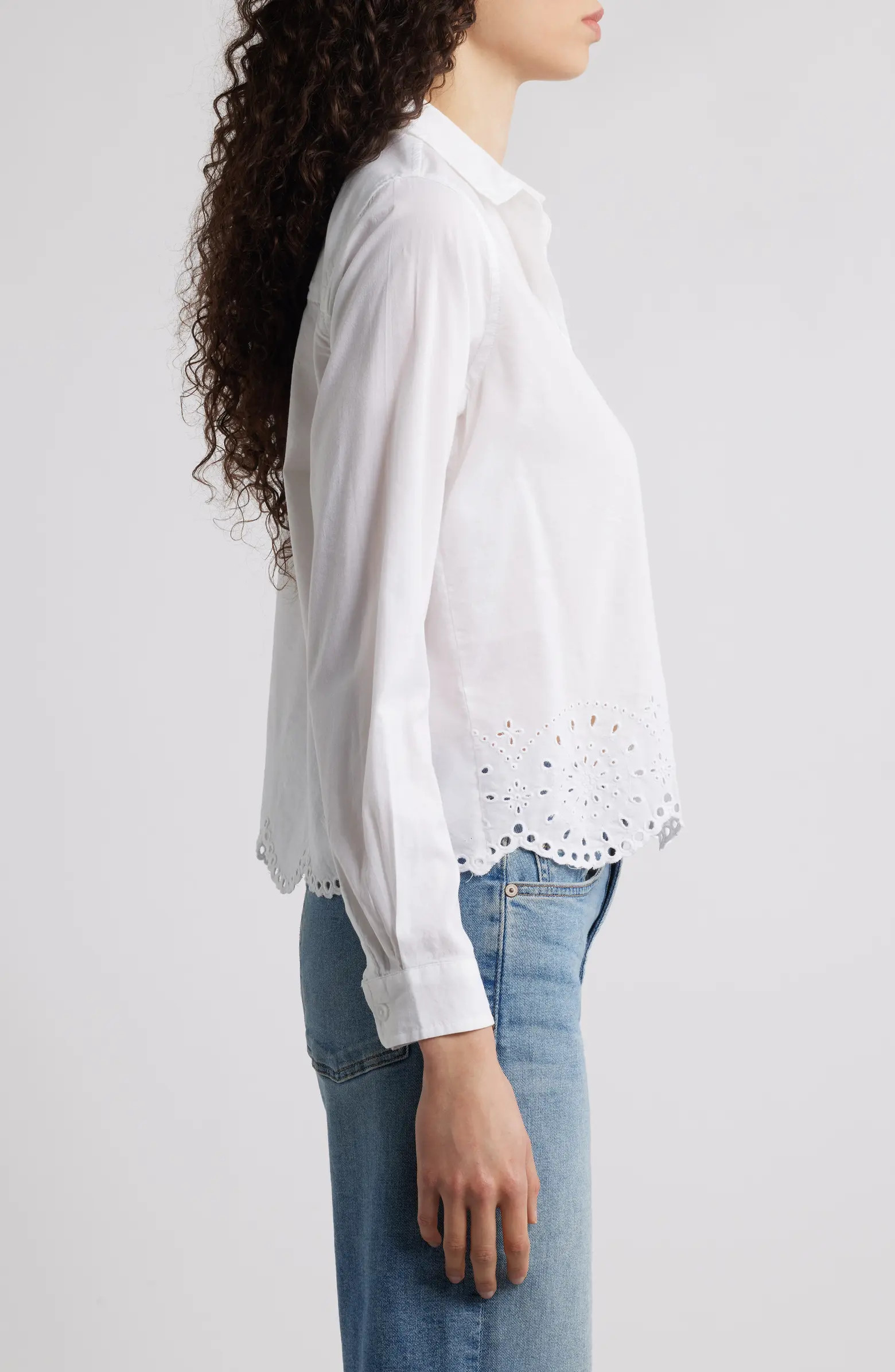 beachlunchlounge Julian Eyelet Shirt | Nordstrom | Nordstrom