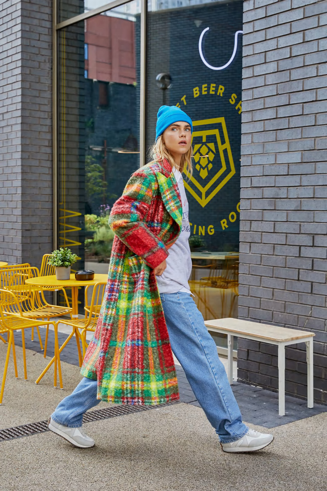 Bright Check Print Wool Blend Duster Coat | Nasty Gal UK (+IE)