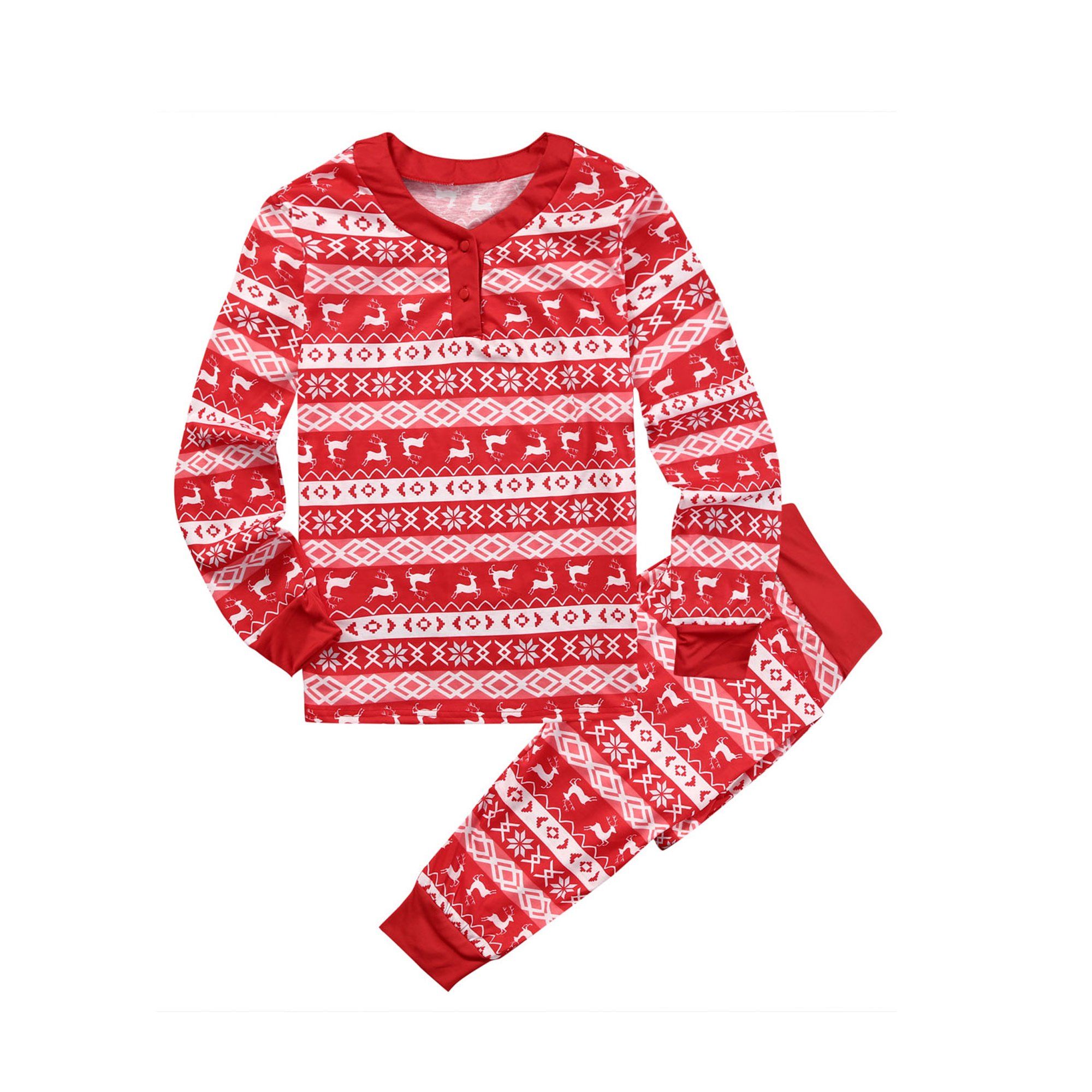 Xingqing Family Matching Pajamas Christmas Sleepwear Red Women L | Walmart (US)