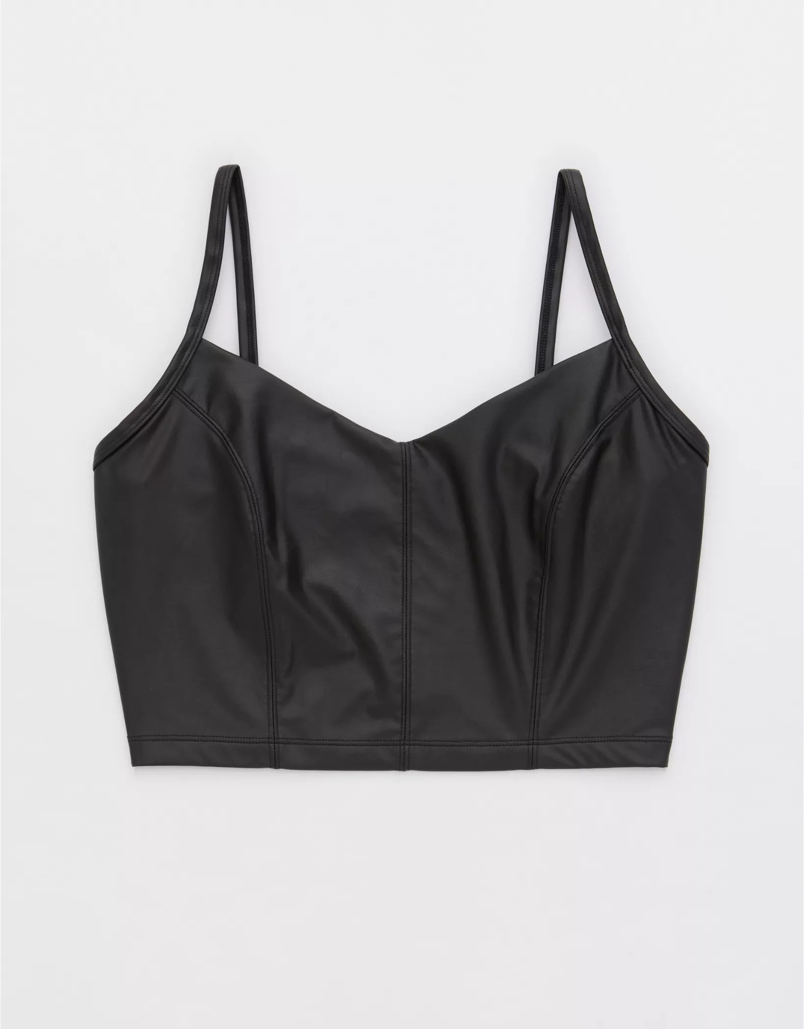 OFFLINE By Aerie Real Luxe Faux Leather Bra Top | Aerie