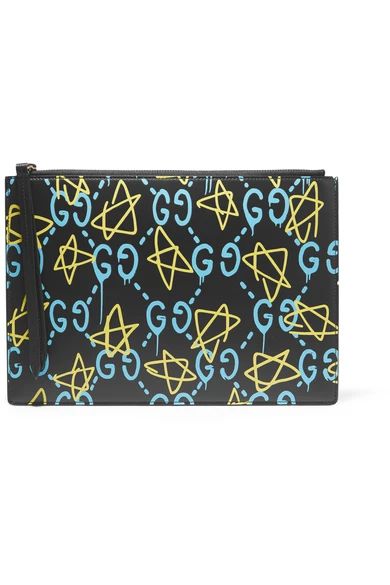 Printed leather pouch | NET-A-PORTER (US)