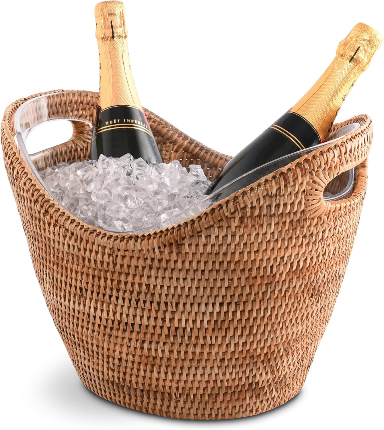 Vagabond House Handmade Rattan Wicker Champagne Ice Bucket/Tub for Chilling Bottle Drinks - Ice H... | Amazon (US)