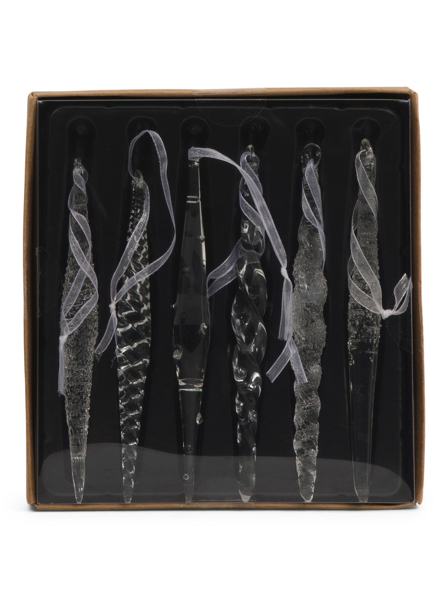 Set Of 6 Icicle Hanging Ornaments | TJ Maxx
