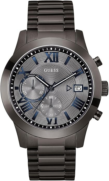 Guess Men's Analog Dress Watch| Stainless Steel Case| 50M Water Resistance | Amazon (US)