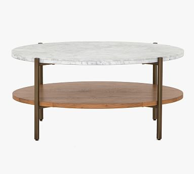 Modern 36" Oval Marble Coffee Table | Pottery Barn (US)