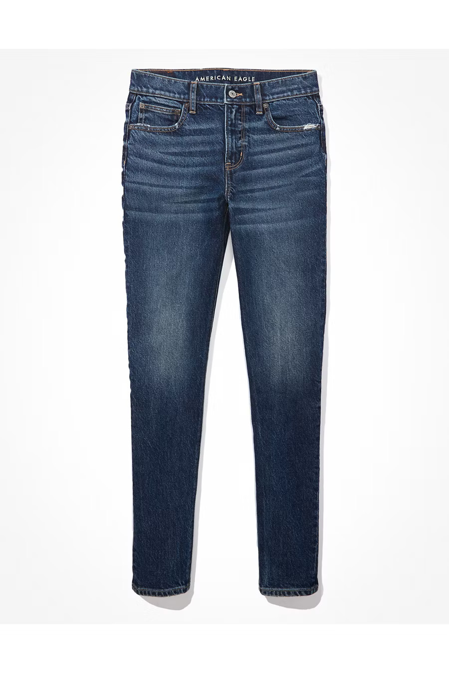 AE Stretch 90s Skinny Jean Women's Dark Atlantic 18 Long | American Eagle Outfitters (US & CA)