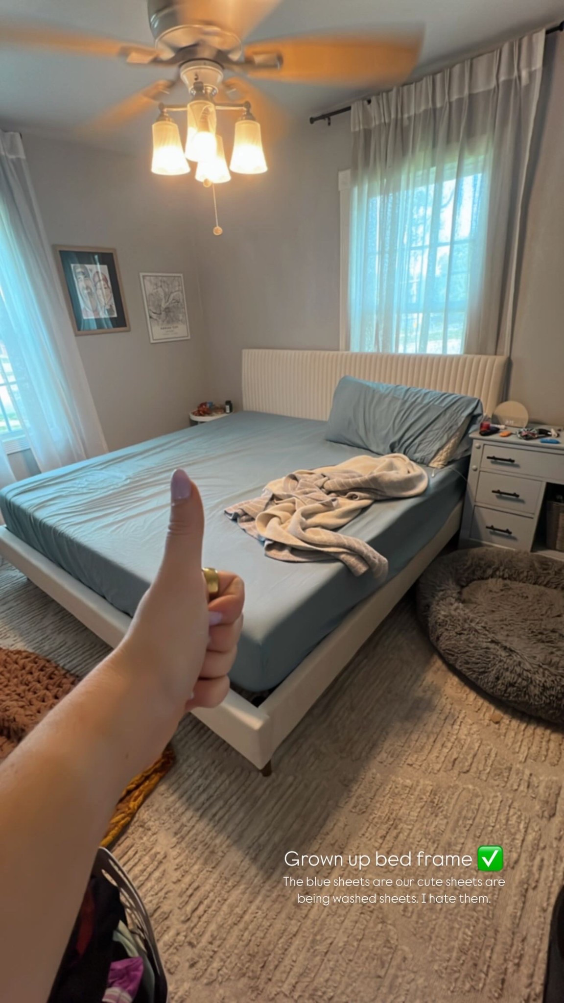 New bed frame!! The sheets are our spares, I know they’re ugly and don’t match the vibe.

#LTKSummerEdit #LTKSaleAlert #LTKHome