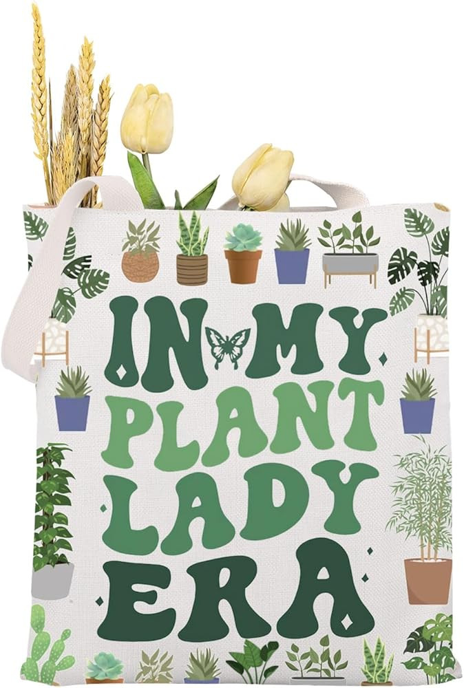 MAOFAED In My One More Plant Era Tote Bag Crazy Plant Lady Plant Lover Gift Plant Mama Gift | Amazon (US)