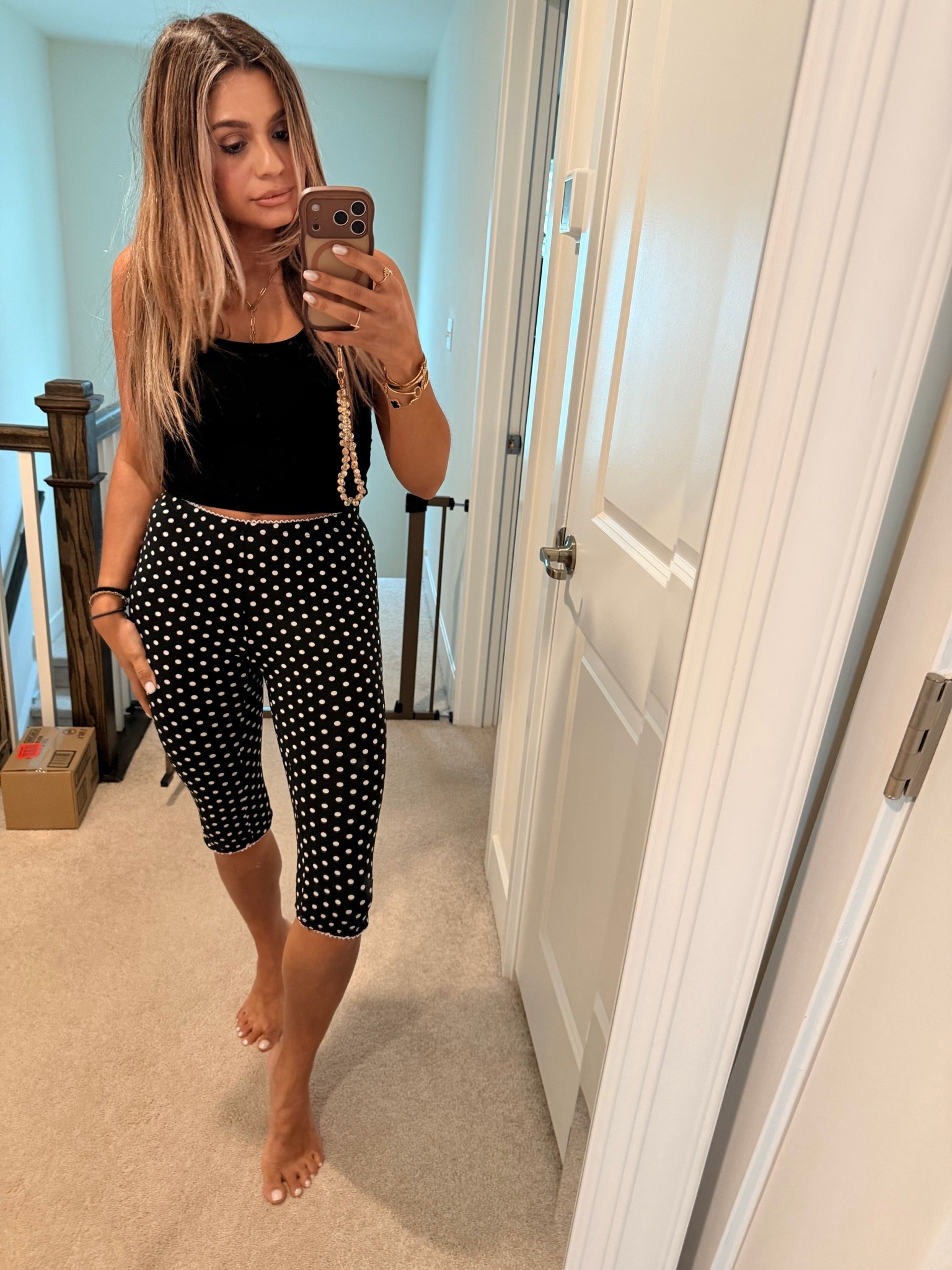 Obsessed with these polka dot capris

#LTKgrwm #LTKootd #LTKTravel
