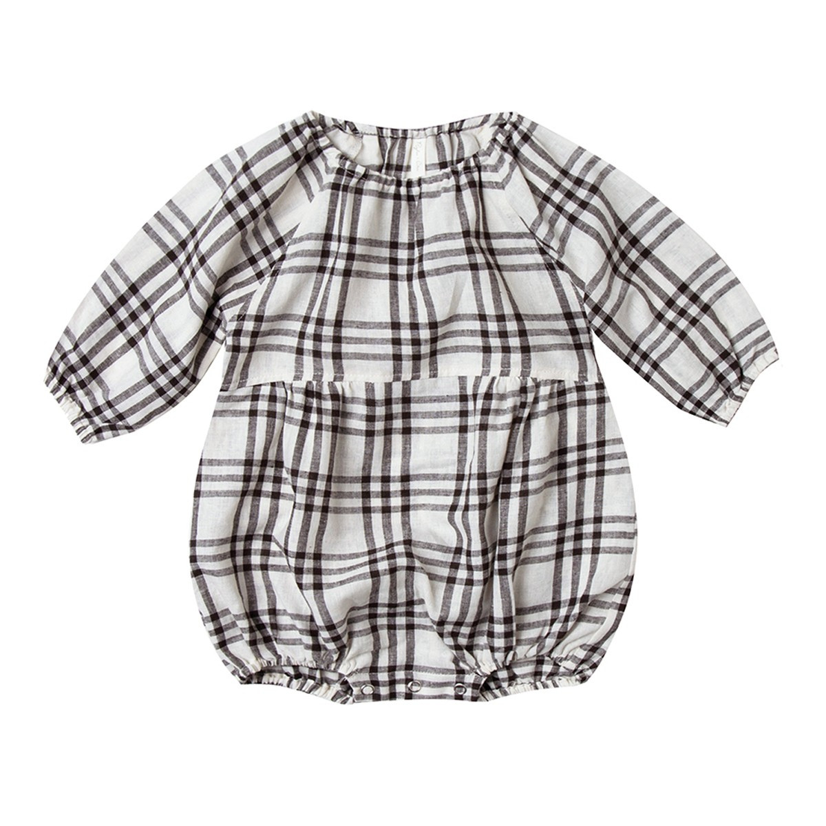 Rylee + Cru Baby Check Bubble Romper (Size: 0-3 m) | The Tot