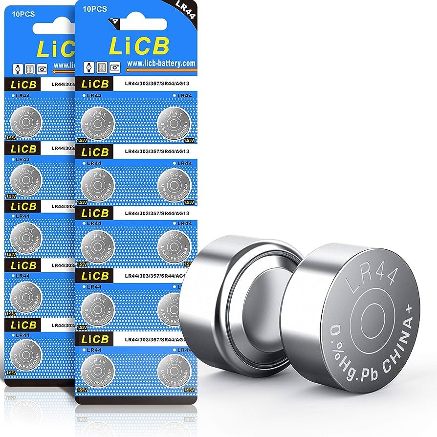 LiCB 20 Pack LR44 AG13 357 303 SR44 Battery 1.5V Button Coin Cell Batteries | Amazon (US)