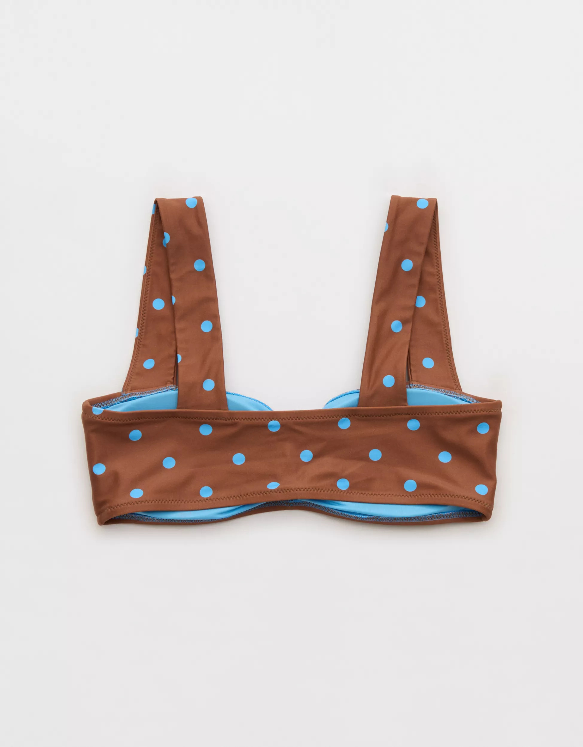 Aerie Ruched Wide Strap Bandeau Bikini Top | Aerie
