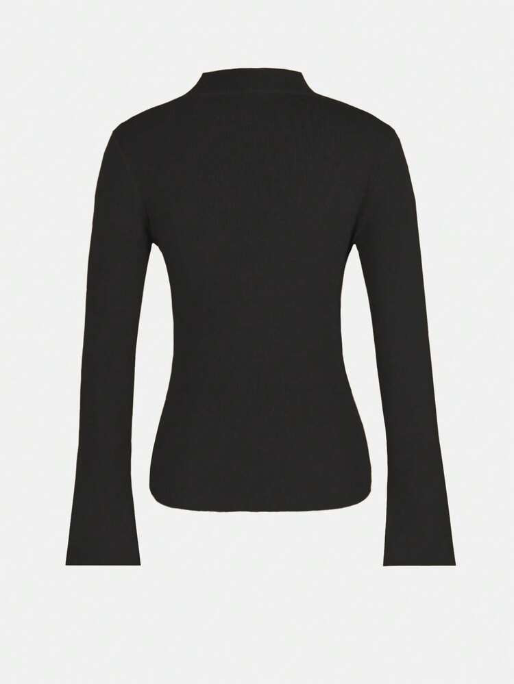 [Kundenspezifisch produziert] Neue Mode Damen Pullover mit Knopfverschluss Kreuzdesign, langärme... | SHEIN