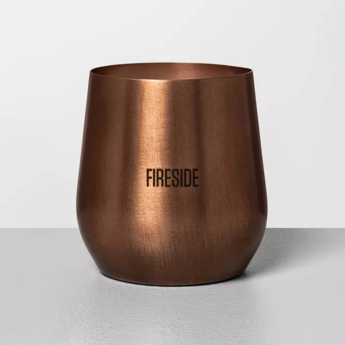 12.3oz Seasonal Copper Candle Fireside - Hearth & Hand™ with Magnolia | Target