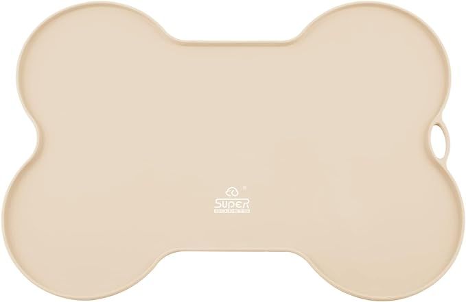SUPERDESIGN Dog Food Mat Bowl Mat for Floors Waterproof Silicone Cat Dog Feeding Mat for Food and... | Amazon (US)