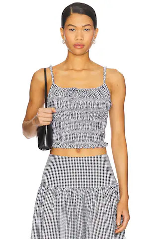 Rory Top in Black & Ivory Gingham | Revolve Clothing (Global)