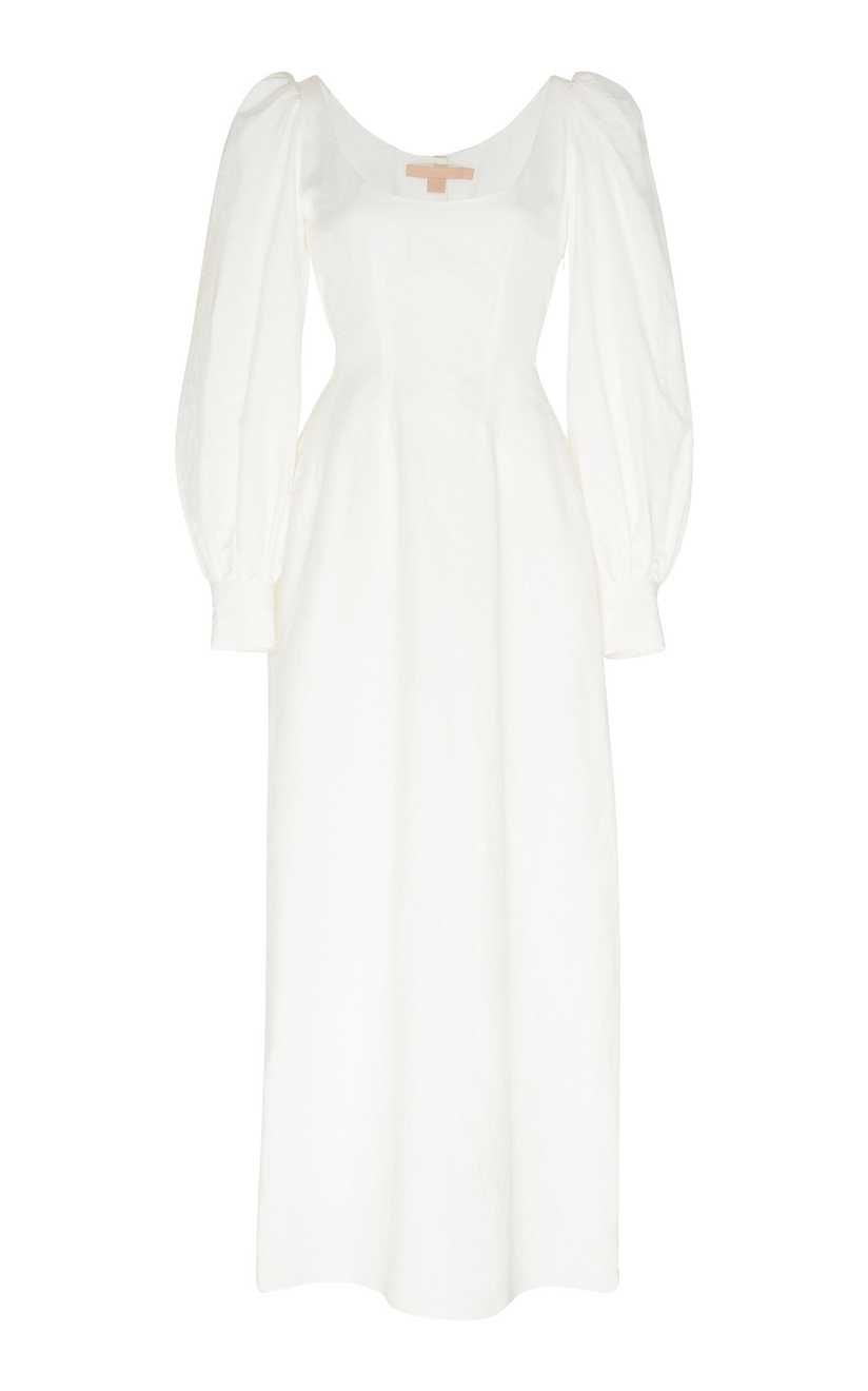 Bow-Detailed Cotton-Blend Maxi Dress | Moda Operandi Global