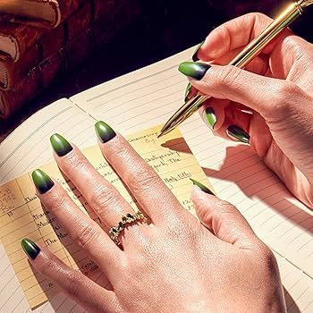 WICKED X imPRESS Press On Nails, ‘Leaders Of Oz’, Green, Medium Coffin, New Improved Adhesive... | Amazon (US)