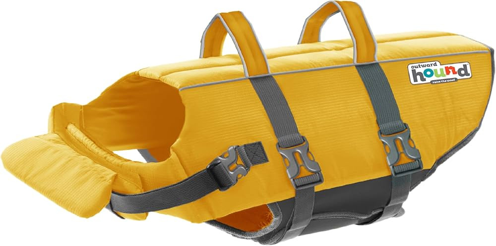 Outward Hound Granby Splash Yellow Dog Life Jacket, Medium | Amazon (US)