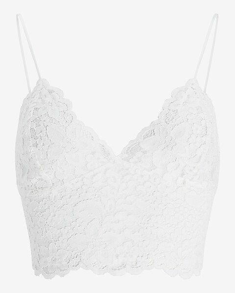 Allover Lace Cropped Cami | Express (Pmt Risk)