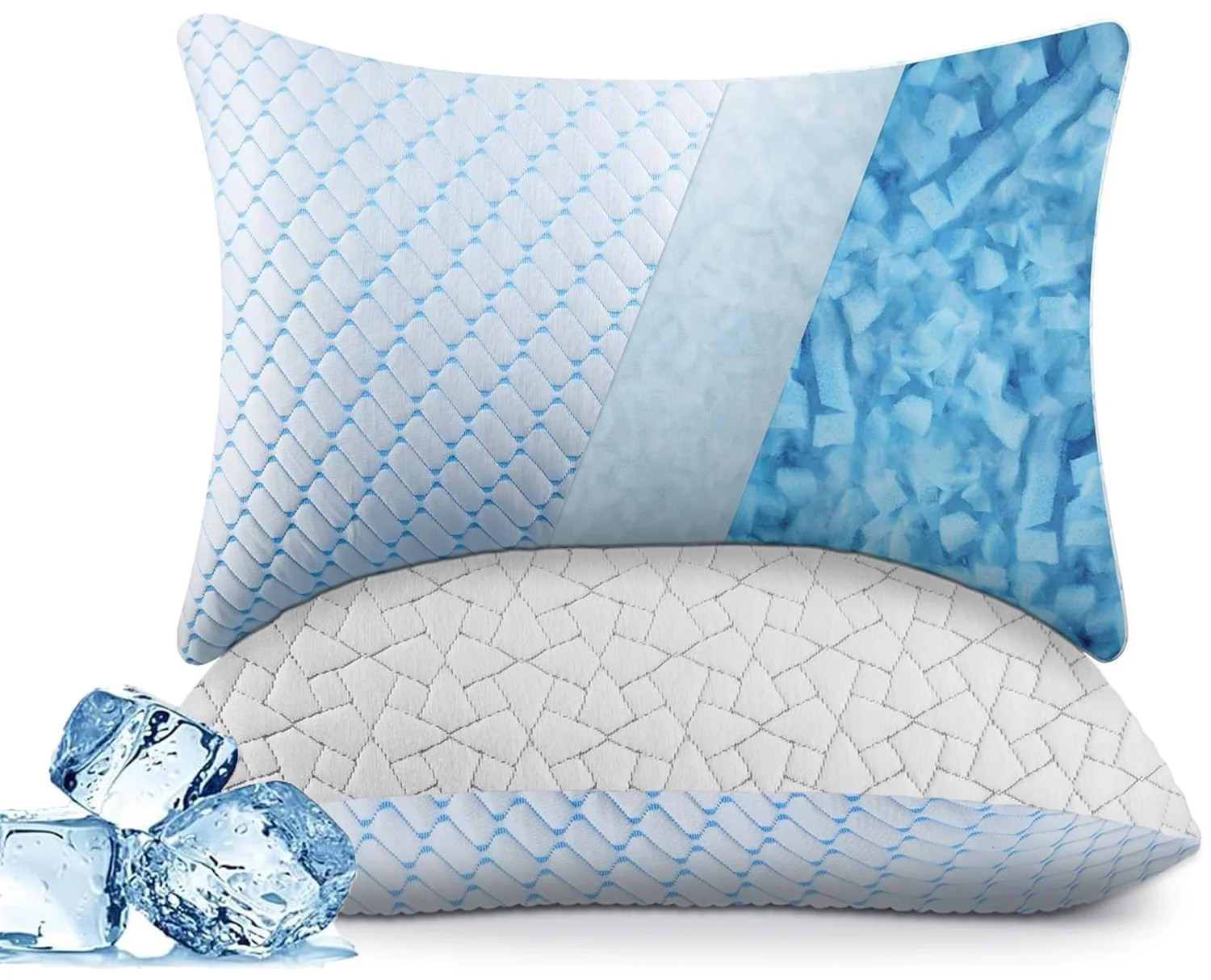 Puredown Memory Foam Pillows King Size Set of 2，Temperature Regulating Reversible Summer Coolin... | Walmart (US)