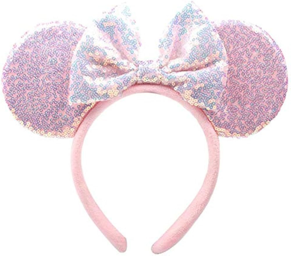 Unisex Mouse Ears Headbands With Bow & Snowflake & Sequins, for Cartoon Princess Costume Cosplay ... | Amazon (US)