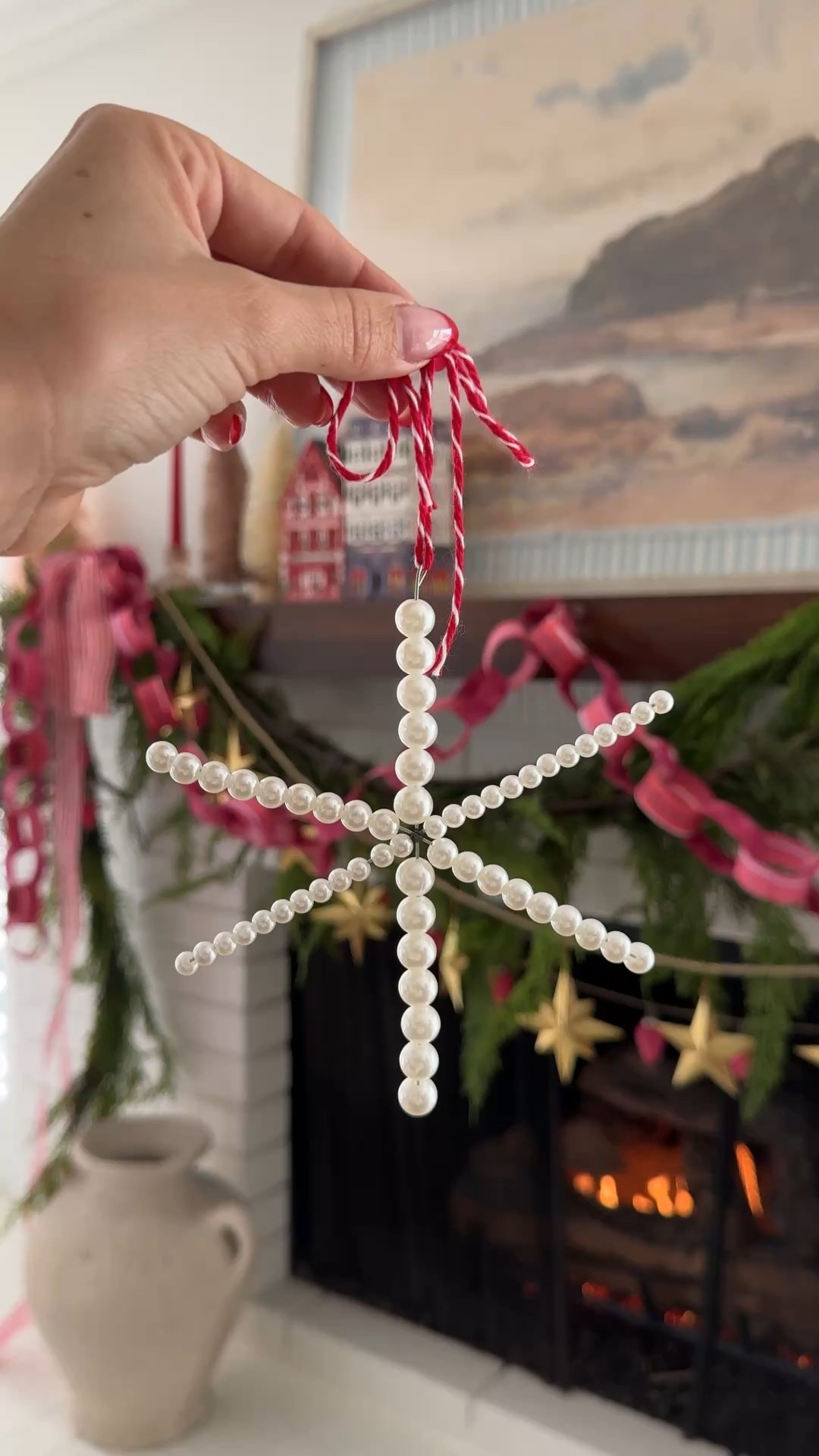 DIY pearl snowflake ornaments! Pretty gift topers and keepsakes too! 