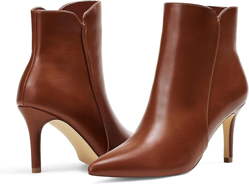 Elisabet Tang Women Chic Heeled Ankle Boots,Sexy Pointed Toe with 3 Inch High Heel Fashion Stylis... | Amazon (US)