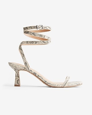 Strappy Square Toe Heels | Express