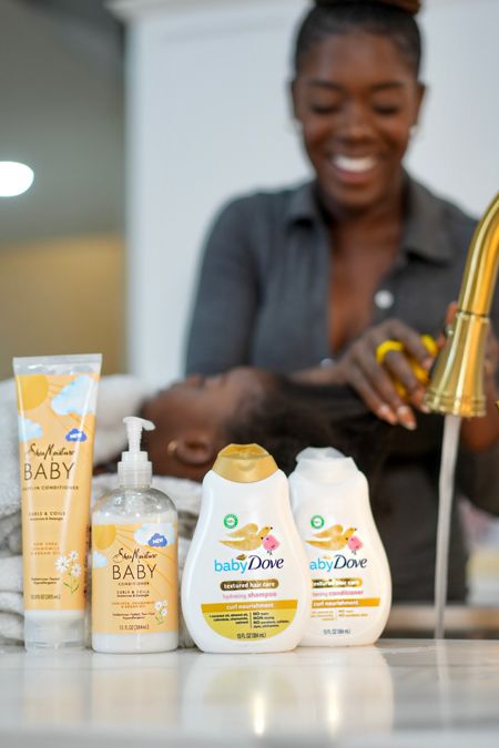 #AD One thing about me, I’m going to get everything I can from @Target ! Y'all know how much I love that place so  it’s only right that I share with you that you can run over to their baby aisle to find these amazing Baby Dove & SheaMoisture products for babies with textured hair! 
The SheaMoisture Baby line has raw shea, chamomile & argan oil to moisturize and detangle while the Baby Dove line keeps baby’s curls nourished through both cleansing & detangling without stripping the hair & causing it to look all dry. 
My girls are already looking forward to sharing these products with baby Lahai so we’ll be stocking up on some of this hair goodness just for him or her! 
@sheamoisturebaby @babydovecare #Target #TargetPartner #CurlyHairBaby #BabyCare @Shop.LTK

#LTKbaby #LTKkids #LTKbump