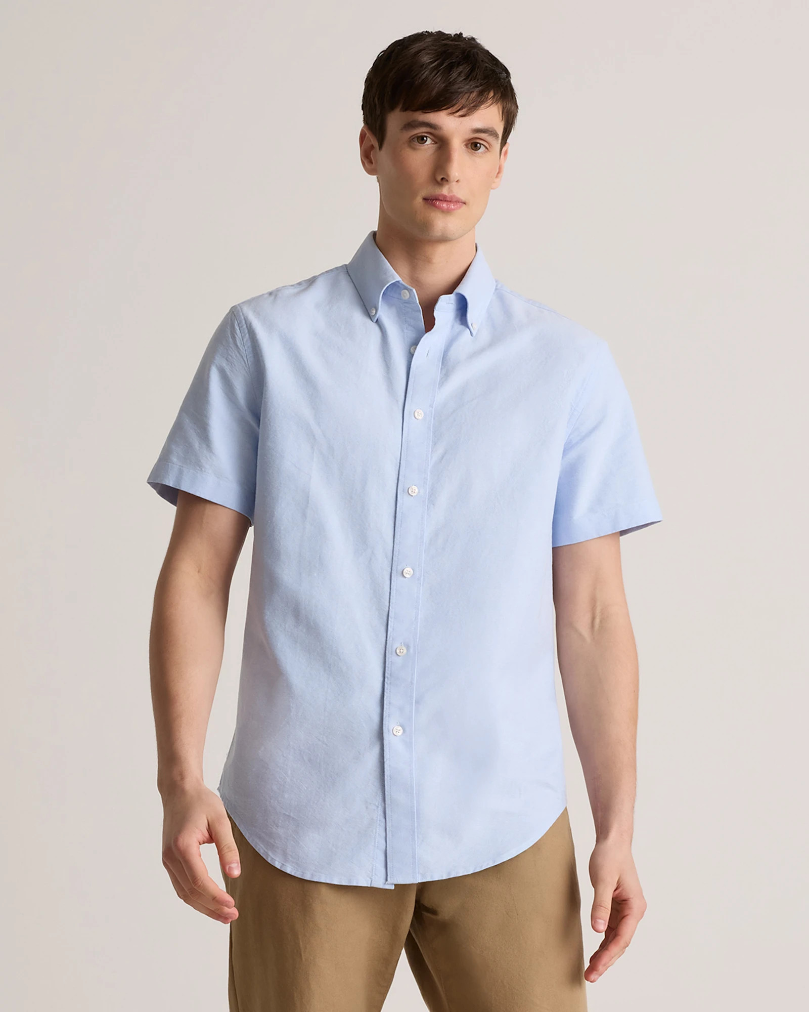 100% Organic Cotton Short Sleeve Oxford Shirt | Quince