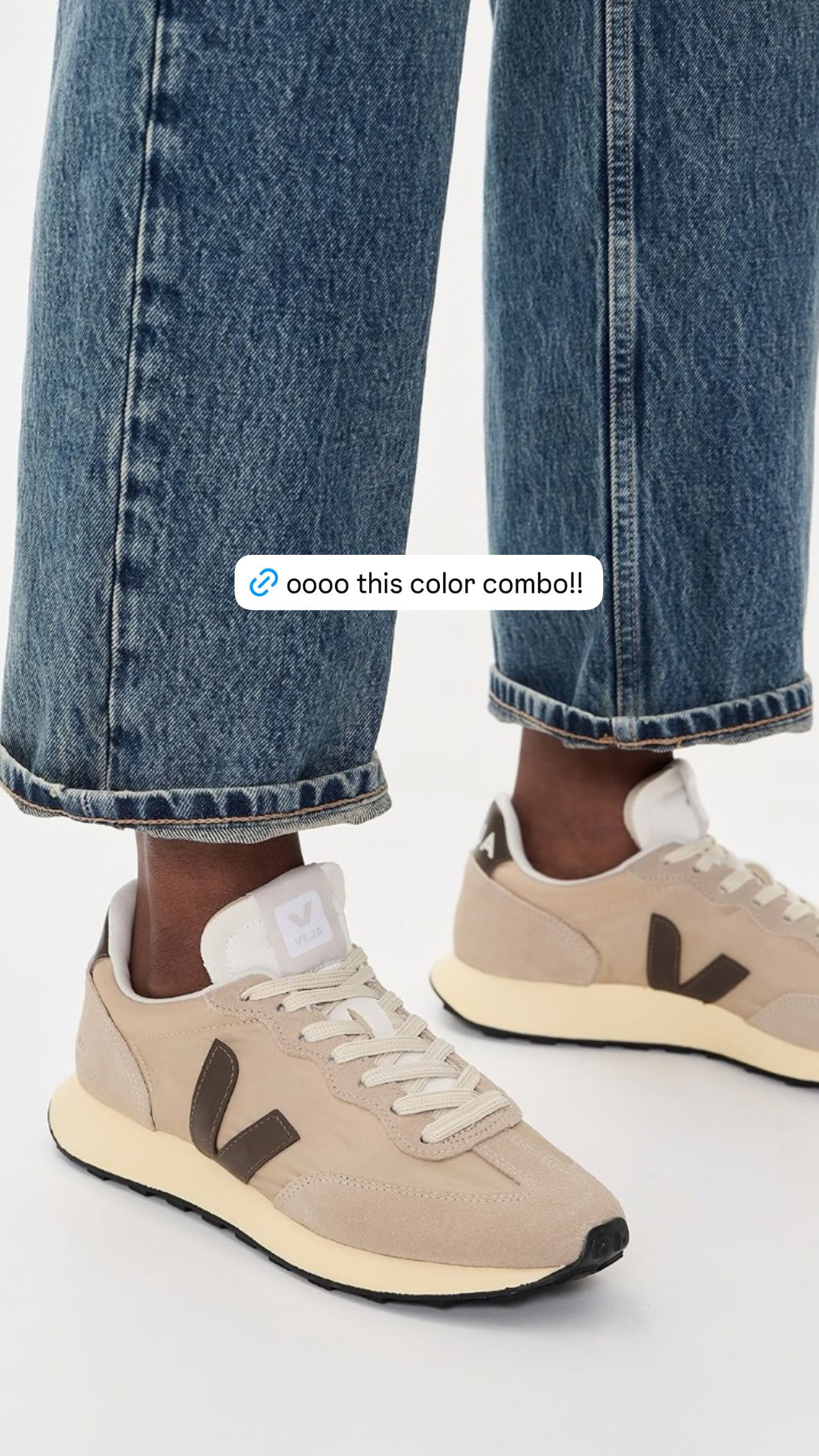 oooo this color combo is so good. the soft taupe + chocolate brown feels really fresh for fall but still neutral enough to wear with everything. such an easy sneaker to throw on with denim, leggings, or casual dresses.  

 #LTKSeasonal