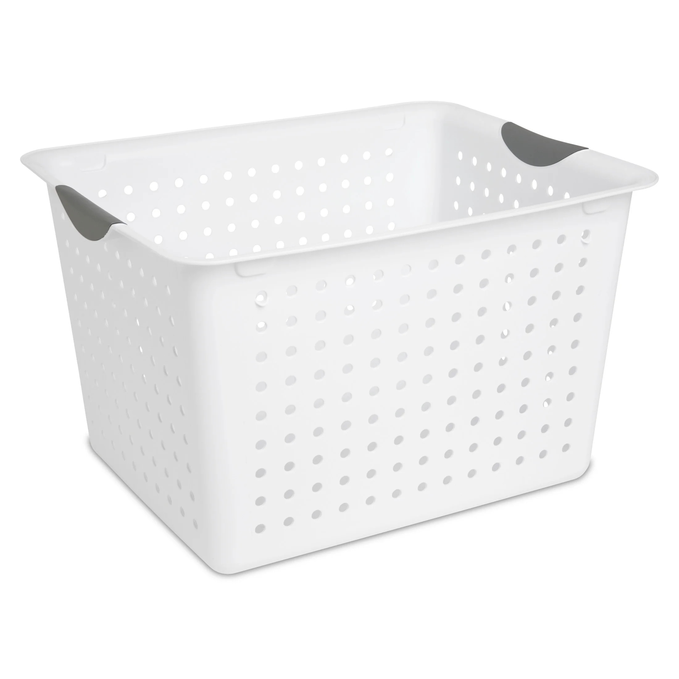 Sterilite Deep Ultra™ Basket, Open Plastic Storage Bin, Organization Solution, White | Walmart (US)