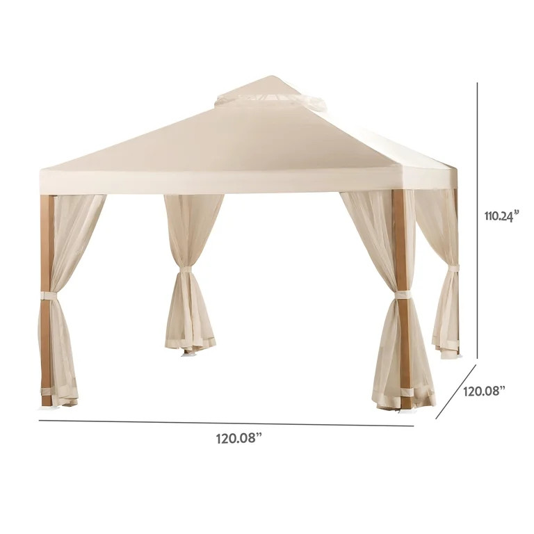 Better Homes & Gardens Marlow 10ft x 10ft Gazebo with Mosquito Netting | Walmart (US)