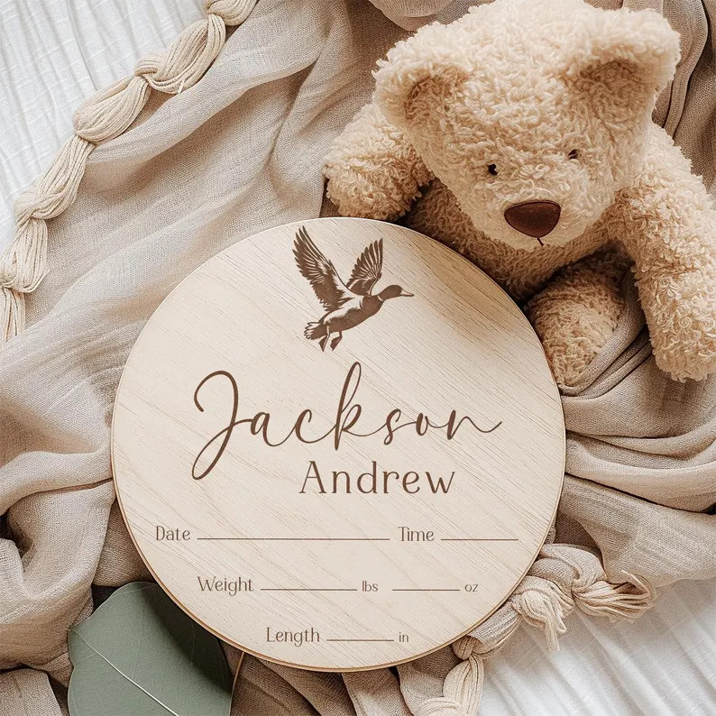 Mallard Duck Baby Boy Name and Birth Stats Announcement Sign for Hospital - Etsy | Etsy (US)