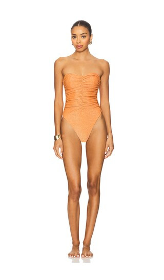 Penelope Full Piece Swimsuit in Clementine | Revolve Clothing (Global)