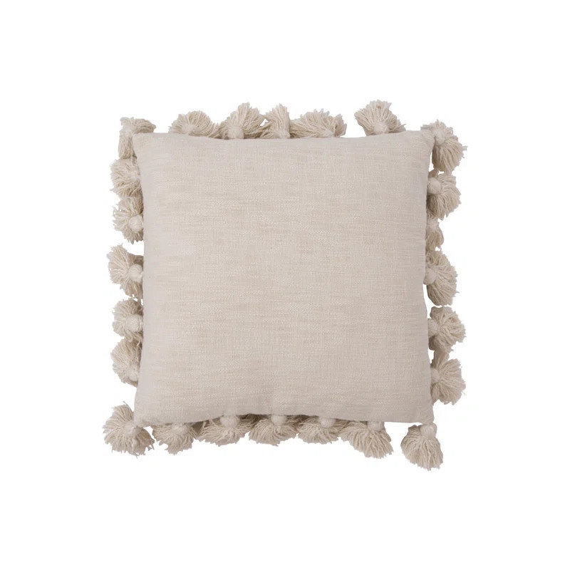 Interlude Luxurious Square Cotton Pillow Cover and Insert | Wayfair North America