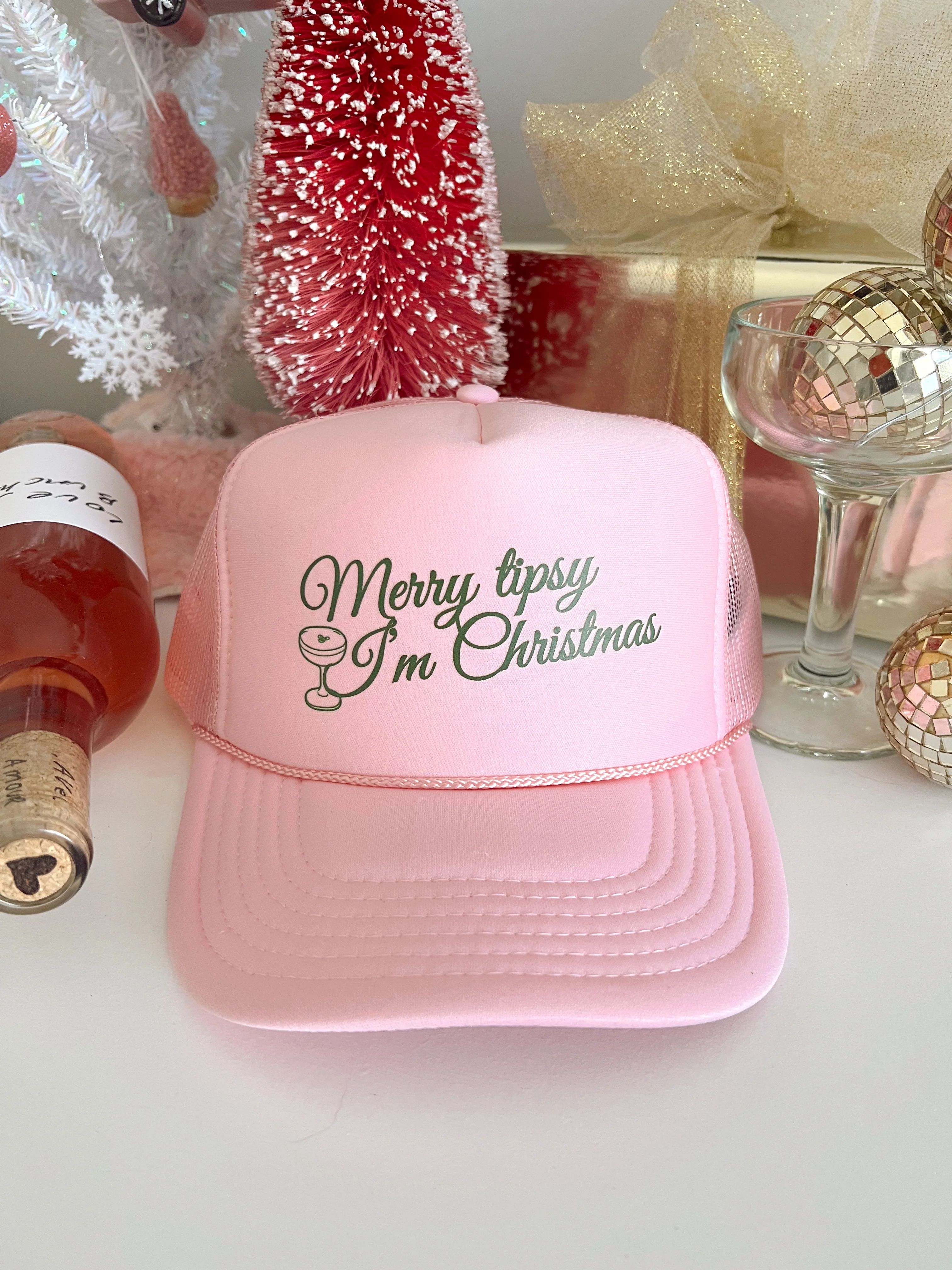 Merry Tipsy I'm Christmas Trucker Hat | KenzKustomz
