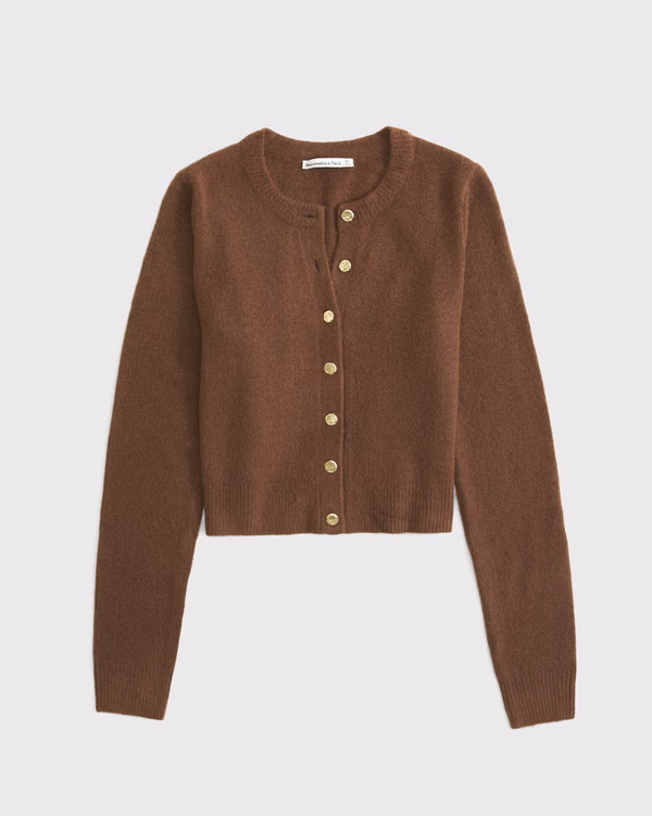Women's Shrunken Crew Cardigan | Women's New Arrivals | Abercrombie.com | Abercrombie & Fitch (UK)