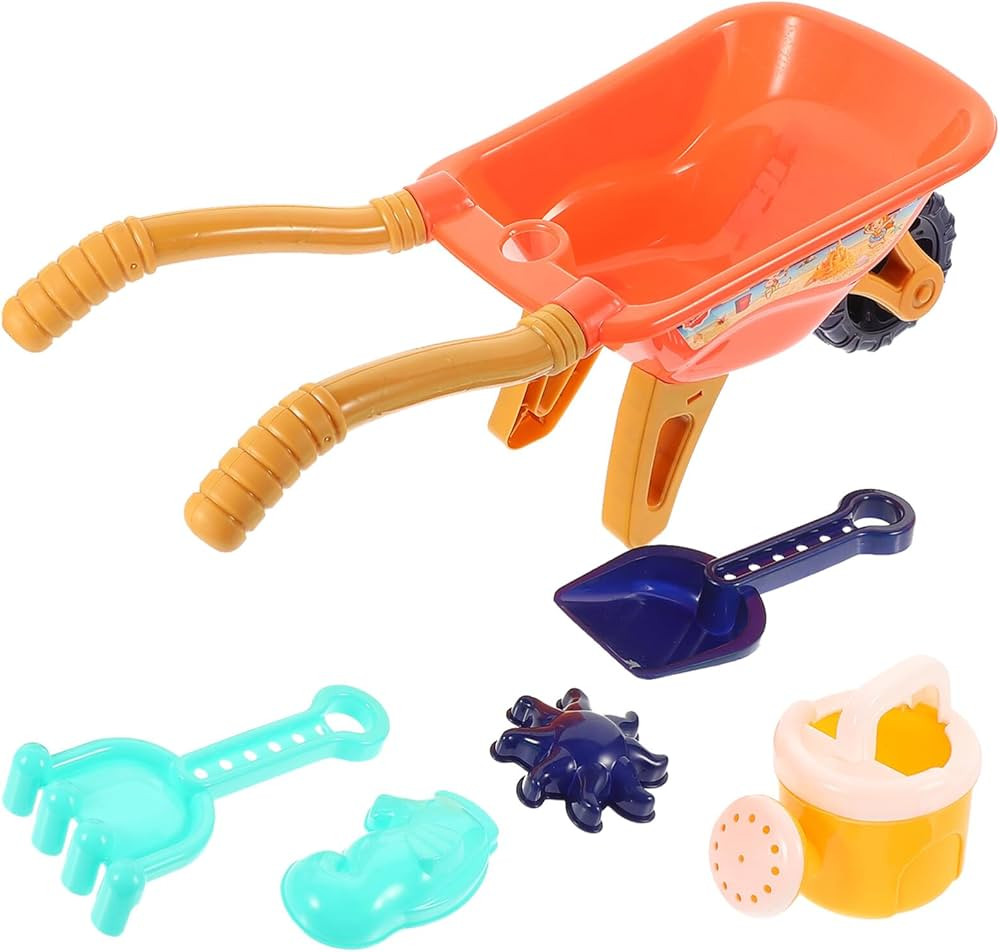 TOYANDONA Beach Toys for Toddlers 6Pcs Sand Toy Sets Include Shovel Wheelbarrow Water Can Sand Ra... | Amazon (US)