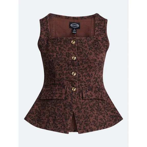 Scoop Women's and Women's Plus Denim Corset Top, Sizes XS-4X | Walmart (US)