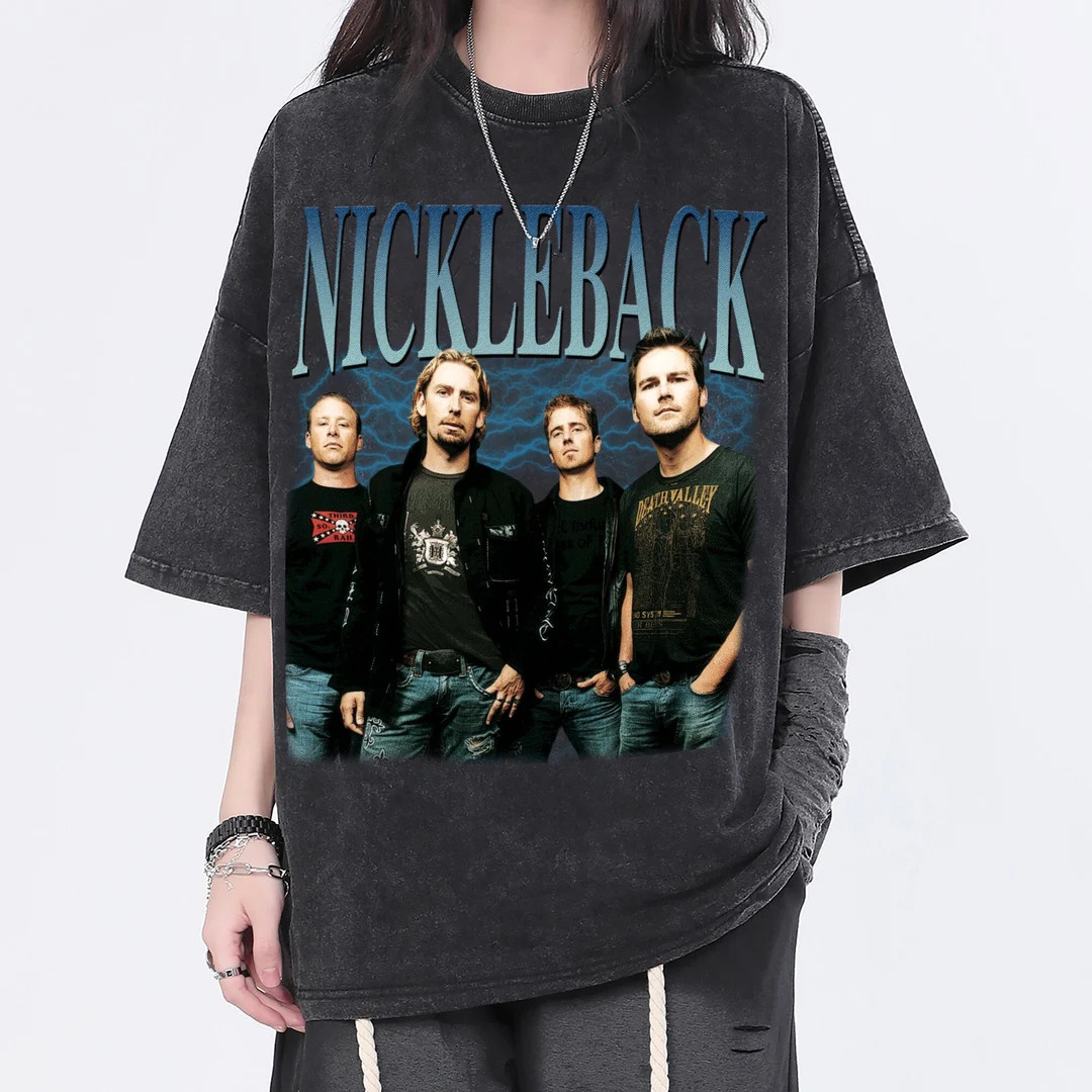 Nickelback Vintage Washed Shirt,Rock Band Homage Graphic Unisex T-Shirt, Bootleg Retro 90's Fans ... | Etsy (CAD)