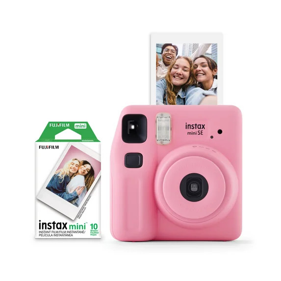 Fujifilm Instax Mini SE Instant Camera with Bonus 10 Pack Mini Film, Pink (Value Pack) | Walmart (US)