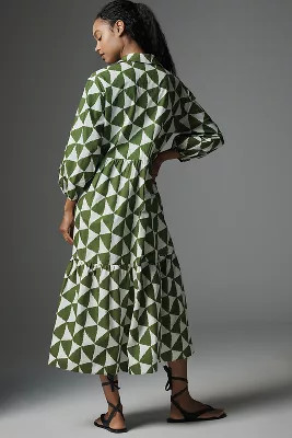 The Bettina Tiered Shirt Dress by Maeve | Anthropologie (US)