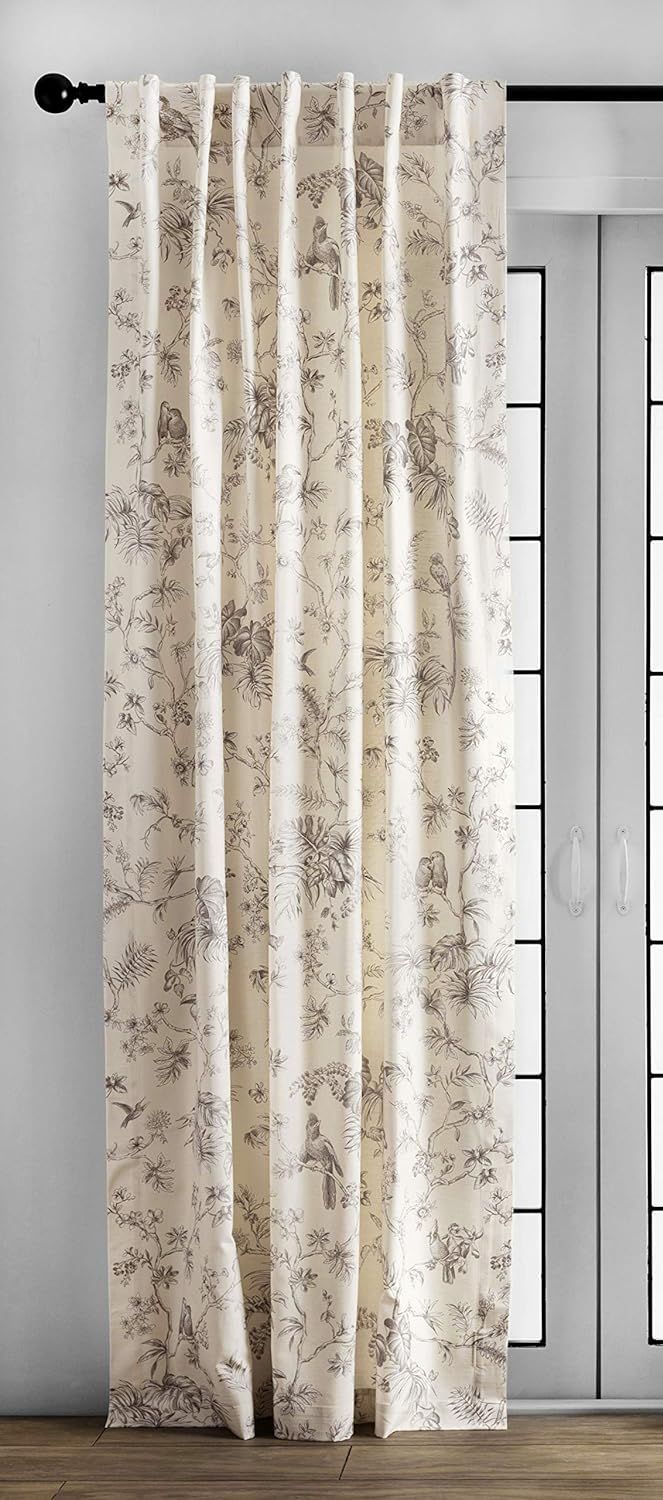 Maison d' Hermine Curtains 100% Cotton (50"x108") One Panel Easy Hanging with a Rod Pocket & Loop... | Amazon (US)
