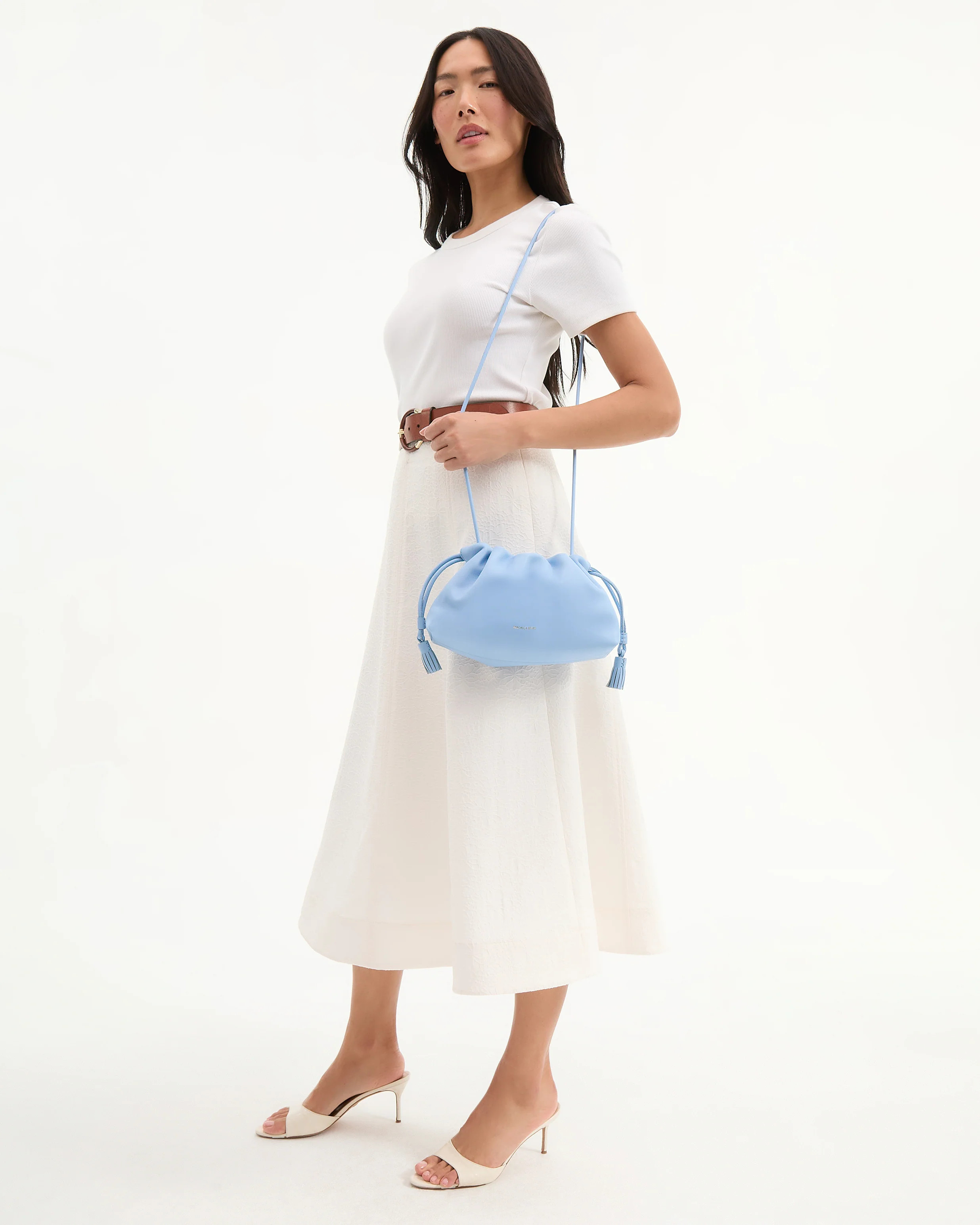 Small Veronica Beard Stash Bag in Light Blue | Veronica Beard | Veronica Beard