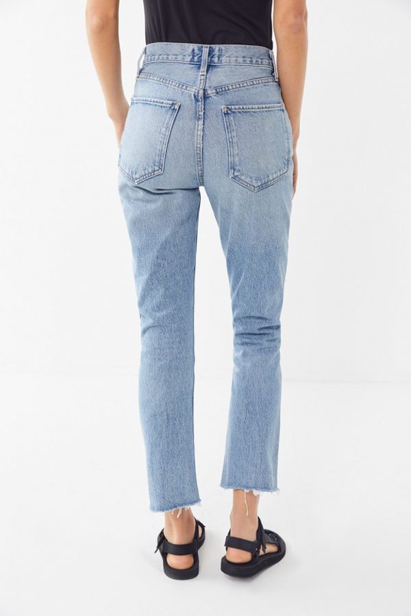 AGOLDE Riley Cropped Straight Leg Jean – Zephyr | Urban Outfitters (US and RoW)