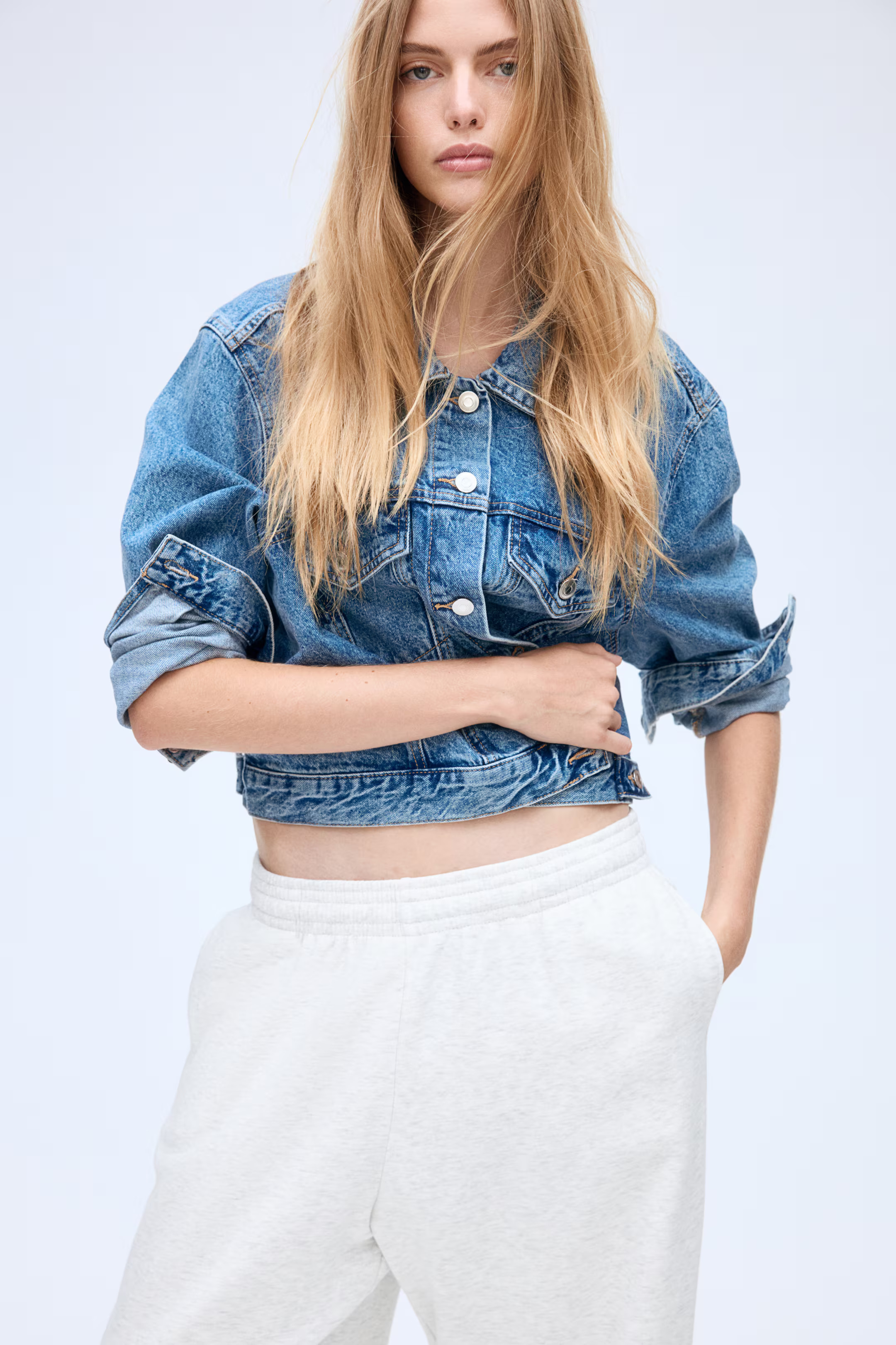 Wide-Leg Joggers - Light gray - Ladies | H&M US | H&M (US + CA)