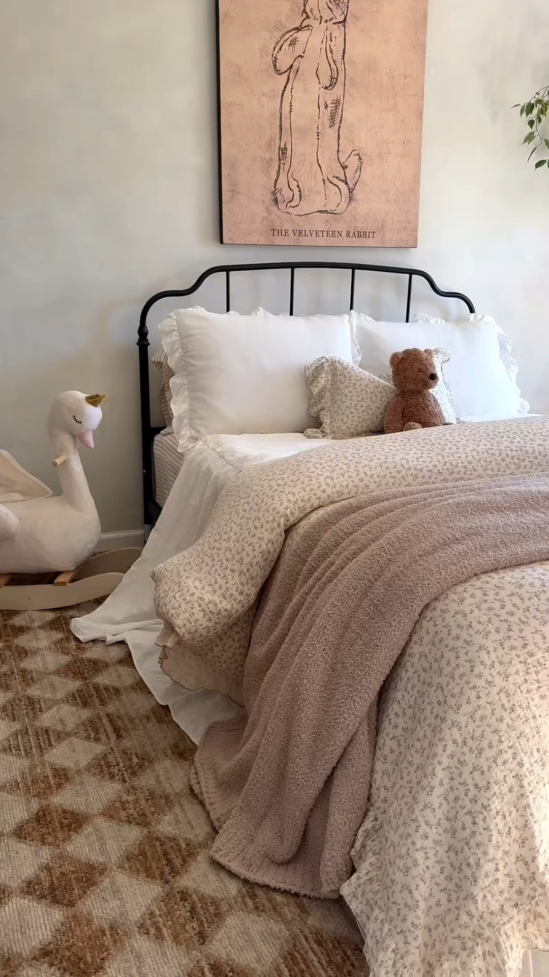We loved this metal bed frame for olives room. It’s affordable and the bedding is all Amazon! Super cute vintage look! Toddler room. Affordable room. This rug is under $200 for a 8x10 size!

#LTKHome #LTKKids
